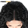 Sentetik dantel ön peruklar uzun kıvırcık peruk 30 inç omber kırmızı sarışın dantel peruk siyah kadınlar ısıya dayanıklı cosplay peruk 230524