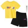Одежда наборы Summer Trapstar Tshirt Kids Boys Boys Shorts Sets Streetwear Suit Men Женская одежда для девочек спортивная одежда 230621
