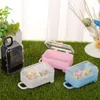 Papel de regalo 12 piezas Mini maleta de viaje rodante caja de favores de boda fiesta dulces niños fiesta favores caja Baby Shower 230621