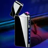 New Metal Flameless USB Lighter Outdoor Windproof Power Display Digital Touch Induction Ignition Men's High-end Gift TELJ