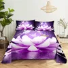 Постилочные наборы фиолетовых постельных принадлежностей набора постельных шлепок постельное белье подушка для королевы короля размером с ланвендер для спальни мягкие двойные двойные двойные 230621