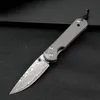 Style amerykańskie Damascus Chris Sebenza 21 taktyczne składanie noża TC4 Titanium Rejonka samokontrola polowania kieszonkowa noża UT85 BM 535 940 485 3400 4600 9400 Rocket