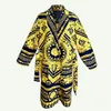 Men's new luxury fashion bathrobe baroque velvet digital print long men's and women's brand pajamas, dressing gowns, bathrobes, casual loungewear unisex bathrobes