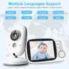 Baby Monitor Camera VB603 Video Baby Monitor 2.4G Mother Kids Audio bidirezionale Visione notturna Videocamere di sorveglianza con schermo di visualizzazione della temperatura 230621