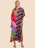 Kaftans estampados para mulheres Beach Cover Up Seaside Maxi Bohemian Dresswear Beachwear Pareo Maiôs Fornecimento de fábrica