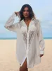 2023 Yeni Klasikler Baskı Kaftan Retro V-Yellect Uzun Kollu Elbise Büyük Boy Boyu Kıyafetler Yaz Plajı Giyim Yayını Takım