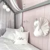 Plush Wall Stuff Baby Girl Room Plush Animal Head Swan Flamingo Wall Decoration Baby Stuffed Toys Girls Bedroom Accessories Decor Kids Child Gift 230621