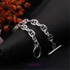 Clic H bracelet For sale Silver Bracelet Classic Simple Japanese Character Women's Handchain Jewelry With Gift Box