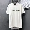 2023SS Wczesna wiosna Nowa wysokiej jakości bawełniana t-shirt okrągła szyja szycie pullover krótkie rękawy rozmiar m-xxxl kolor czarny biały r55n66