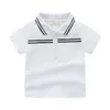 Sommar ny barns kläder designer kort ärm mode barn t-shirt fritidssportpolo skjorta