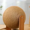 Cat Furniture Scratchers Houten Cat Scratcher Sisal Cat Scratching Ball 2 In 1 Slijtvast Slijpen Paw Toy Scratch Board Massief Houten Schraper voor Katten 230621