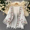 Sexy Boho Quaste Stickerei Sheer Lose Strand Cover Up Casual Abdeckung-ups Urlaub Strand Kleid Strand Tragen Bademode Weibliche