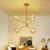 Ljuskronor kreativa nordiska vardagsrum enkla amerikanska restaurang sovrum ledande ljus postmodern järnglas boll fixturer