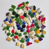 Hantverksverktyg 18oz/510g polygon porslin mosaikplattor diy hantverk keramiska kakel mosaikframställningsmaterial 1-4 cm längd 1 ~ 4g/pc 3,5 mm tjocklek 230621