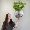 Planters Pots Fashion Garden levererar Disco Ball Planter Globe Shape Hanging Vase Flower Planter Pots Simple Hanging Wall Room Decoration 230621