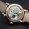 Ny 42mm Arnoldson HM Perpetual Moon A1GLari01AC122A Rose Gold White Dial Mechanical Hand Winding Mens Watch Black Leather Strap UK COOL TIMEZONEWATCH