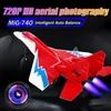 ElectricRC Aircraft ZY-740 RC Remote Control Airplane Toys for Kids Gift 2.4 GHz Fjärrkontroll Fighter Hobby Plane Foam Boys for Children Radio Fly 230621