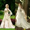 Vintage Gothique Robes De Mariée Princesse Corset Retour À Manches Longues Pays Jardin Robe De Mariée Celtique Renaissance Cosplay Boho Brida292f