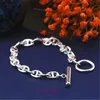 Clic H bracelet For sale Silver Bracelet Classic Simple Japanese Character Women's Handchain Jewelry With Gift Box