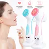 Rengöringsverktyg Tillbehör Electric Cleansing Face Brush Ultrasonic Skin Care Tool Silicone Brush Hud Face Cleansing Face Massager Instrument 230621