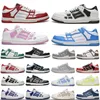 Mode 2023 Laufschuhe Skel Top Low Bones Bone Leder Low Sneakers Skeleton Blau Rot Weiß Schwarz Grau Braun Männer Frauen Ourdoor Sports Herren