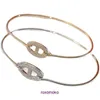 Outlet di fabbrica Fashion all'ingrosso H Braccialetti domestici Shop Online Silver Full Diamond Pig Bracciale a naso con fila di nicchia di nicchia di nicchia di alto livello con scatola regalo s4f2