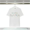 Designer T Shirt Men Casa Blanca Luxury Shirts Mens Tshirts Designer Women Tee Shirt Luxe Oversized Casablanc Shirt Woman Round Neck Cotton Short Sleeve Letter H8207