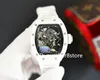 New RM035 Luxury Mens Watches ATPT Y-TZP Ceramic Wristwatches Swisss Automatic Mechanical 28800 VPH Skeleton Openworked Dial Designer Watch Sapphire Crystal