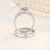 Wedding Rings MxGxFam Classical 4 8mm Zircon Engagement For Lovers Women Men White Gold Plated Korea Jewelry Fashion