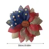 Decorative Flowers Christmas Riff For Door 1 PCS American Patriotic Wreath Front Fourth Of July Independence Day Red White And Blue