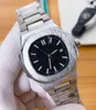 66male Patekity Nautilus Заручистые часы Мужчины Женщины Автоматические механические хронографные часы серебряной ремешок из нержавеющей стали сапфировые кристаллические водонепроницаемые наручные часы