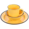 Servis uppsättningar Dish Cup Set Decorative Coffee Vintage Water Home Drinking Bowl Veggie Platter Tray Lid