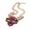 Pendentif colliers femmes bohème accessoires 2023 arrivée grande résine pierre bavoir déclaration collier Vintage bijoux