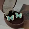 Oorknopjes 2023 Collectie Zoete Eenvoudige Blauwe Vlinder Voor Vrouwen Mode Leuke Glazuur Metalen Sieraden Geschenken