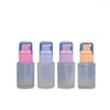 Storage Bottles 15pcs Cosmetic Refillable Bottle Glass Frost Colorful Pump Clear Cover 30ml 1OZ Luxury Travel Essential Oil Vials Lotion