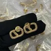 Charm Drop parel oorbellen goud bungelen oorbel ontwerper voor vrouw mode luxe merk letter V mans stud oorbellen meisjes oorstekers bruiloften cadeau