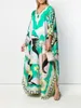 Sıradan elbiseler uzun kadınlar batwing kolu çiçek baskılı elbise zemin uzunluğu yaz 2023 plaj boho dashiki African vestido