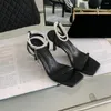 Band Sandals Fashion Thin узкие женщины на высоких каблуках лодыжка шпильки черная белая сер жемчужина 39 107