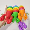 Brinquedo de descompressão de lagosta Fidget Slug Articulado Insetos Divertido Rastejando Brinquedo de Quebra-cabeça Sensorial Torcido Casualmente Agradável Liberação Adequada para Criança Adulto