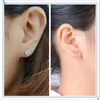 Oorknopjes Choucong Fine Square Earring Diamond Real 925 Sterling Silver Engagement Wedding For Women Bridal Party Sieraden