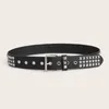 Bälten Fashion Girl Women Waist Belt med Studded Decors Casual Jeans Midjeband