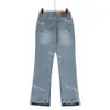 Pontas de jeans de roupas Departamentos Gall Eryes.LA Vintage costurou os jeans soltos homens angustiados Ripped Motocycle Biker Hip Hop Troushers