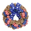 Decorative Flowers Independence Day Decorations American Flag Two Color Ribbon Garland Pendant Party Foor Hanging Ornament