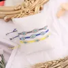 Braccialetti con ciondoli Bracciale intrecciato in resina di cristallo di Boemia per donna Gioielli estetici per ragazze e donne Boho regolabili