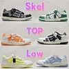 Scarpe casual firmate Uomo Donna Sneakers Skel Top Low Sneaker da uomo in vera pelle Nero grigio bianco verde lilla arancio lime rosso Scarpe da ginnastica sportive di lusso azzurre