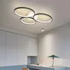 Ljuskronor svart/guld modern LED-ljuskrona för sovrumsstudierum levande luces de techo tak fixturer AC90-260V