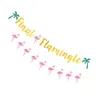 Dekorativa blommor flamingo latte papper banner stilfullt hängande rolig dekoration kreativ parti färgglada banners