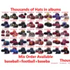Ball Caps est Оптовая бейсбольная спортивная команда Snapback Hats Все футбольные помпоны