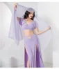 Stage Wear Belly Dance Costumes dla kobiet tańczących ćwiczeń odzieży Top Długa spódnica 2PCS Oriental strój