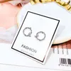 Stud Earrings Korean Simple Silver Geometric Round Garland Zircon Fashion 925 Jewelry Christmas Gift